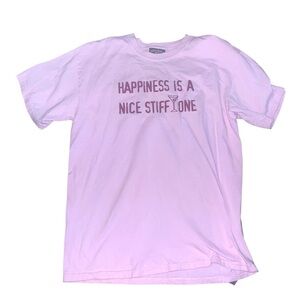 Vintage Steve & Barry's Pink Happiness Is A Nice Stiff One Martini Graphic Tee